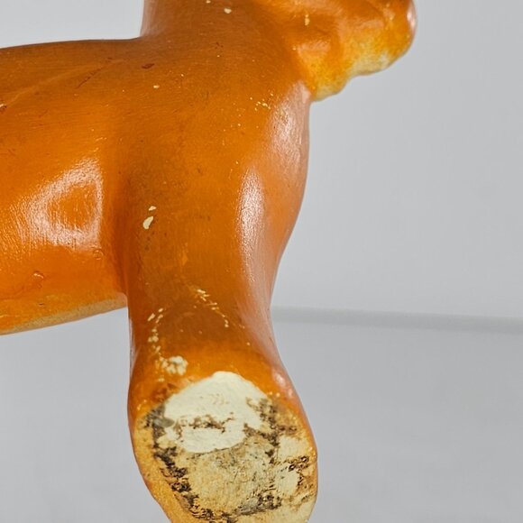 Shawnee Pottery Goat Ram Planter Orange USA - Picture 8 of 10